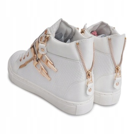 High-top Sneakers With A Zipper 1525-2 White 1