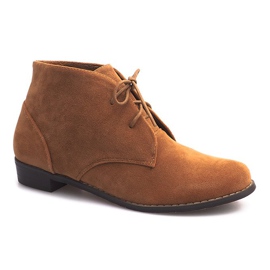 Lace-up boots A-27 Camel brown 1