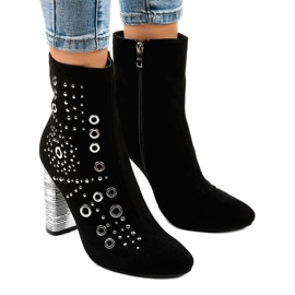 Black suede ankle boots on the AE28P post 1