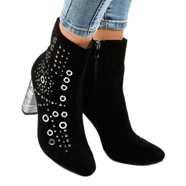 Black suede ankle boots on the AE28P post 2