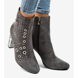 Gray suede boots on the AE28P post grey 2