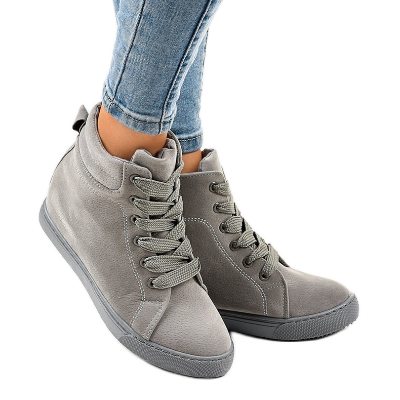 Gray sneakers on the wedge TL50-3 grey 2