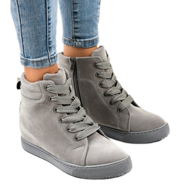 Gray sneakers on the wedge TL50-3 grey 1
