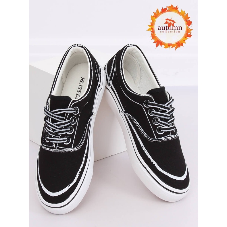 Black women's sneakers BS103 Black 1