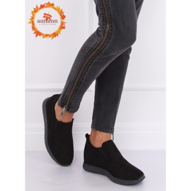 Black shoes on a hidden wedge heel ZY-7K67 Black 1