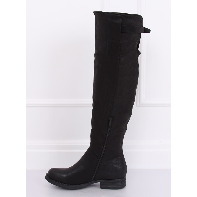 Black musketeer boots F2075 Black 1