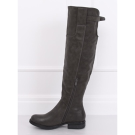 Gray musketeer boots F2075 Gray grey 1