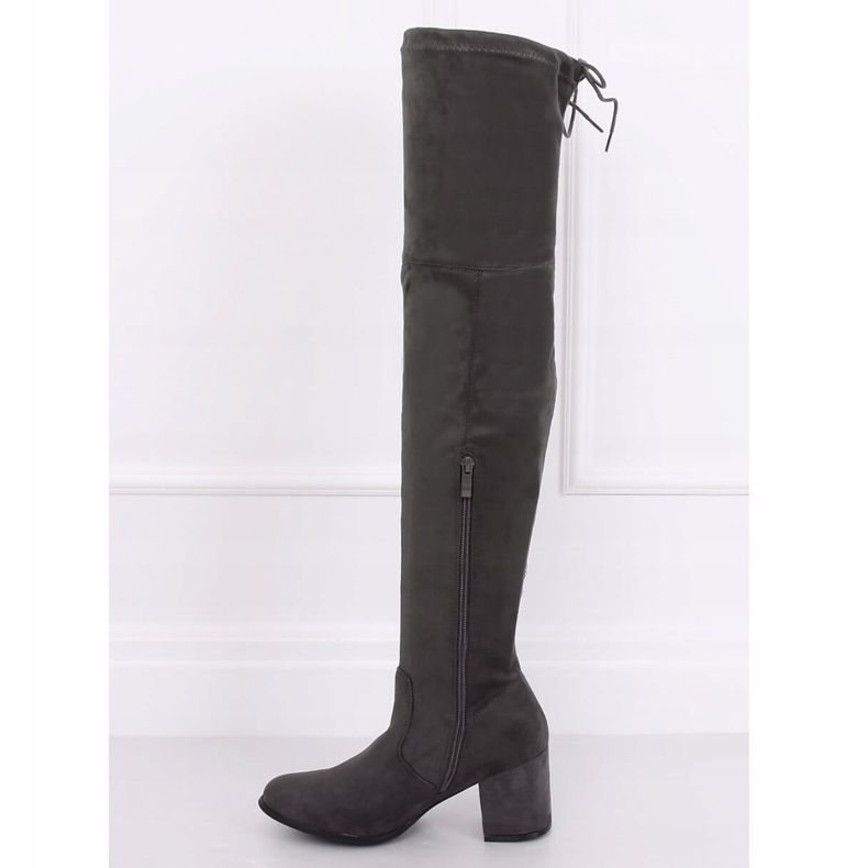 Over-the-knee boots autumn gray C-7172 Gray grey 1