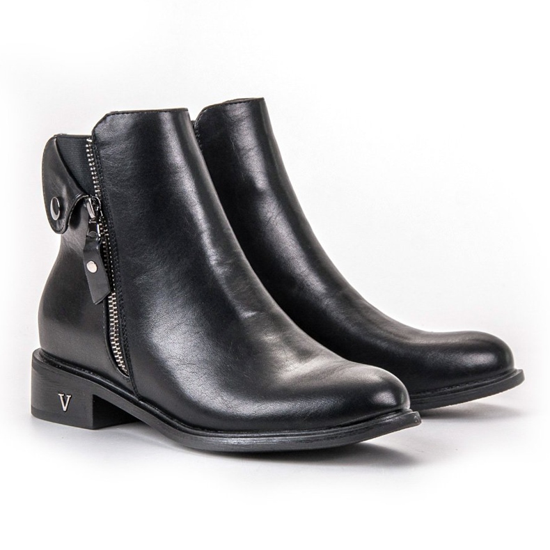 VINCEZA Zipper Boots black 1