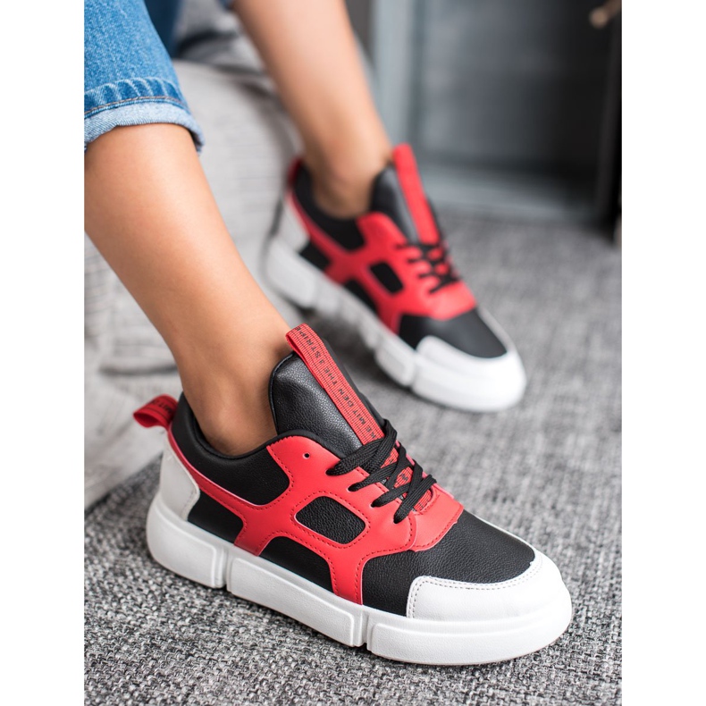 Jumex Fashionable Sneakers black red 1