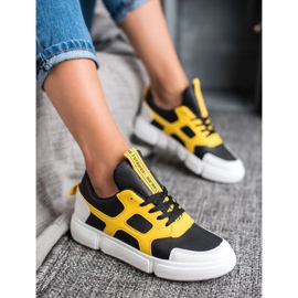 Jumex Fashionable Sneakers black yellow 2 Jumex Fashionable Sneakers black yellow 2