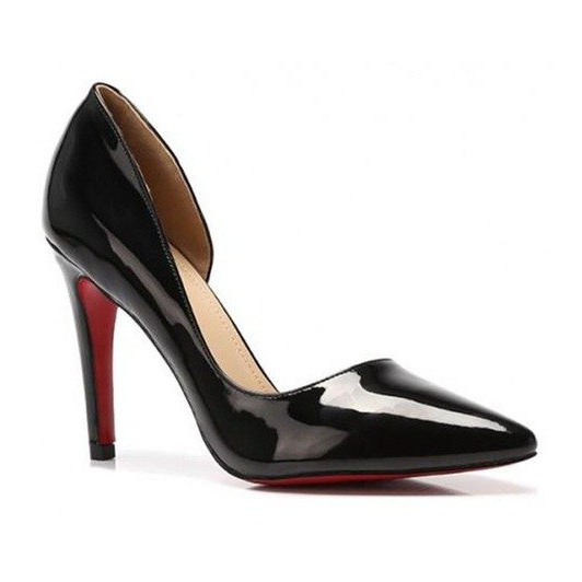 Varnished Elegant High Heels A899 Black 1