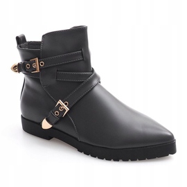 Warm Elegant Boots With Buckle HW13 Gray grey 2