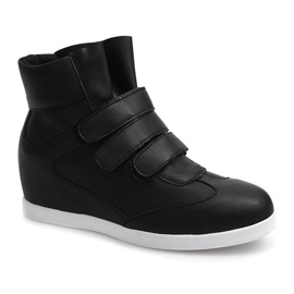 Fashionable Wedge Sneakers JT3 Black 1