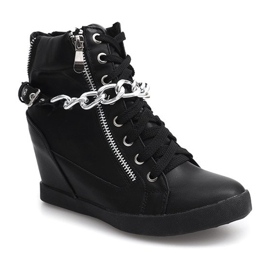 Boots Sneakers On Wedge 8089 Black 1