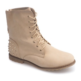 Richly decorated boots 1511-2 Beige 1