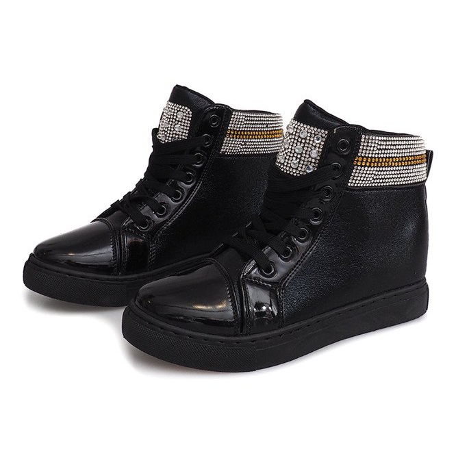 Wedge Sneakers 16-039 Black 1