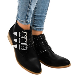 Black boots with A-263 zipper buckle 2