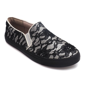 Slip Sneakers Slip Lace Q10 White black 1 Slip Sneakers Slip Lace Q10 White black 1