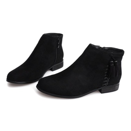 Suede Booties Boho 99-8 Black 1