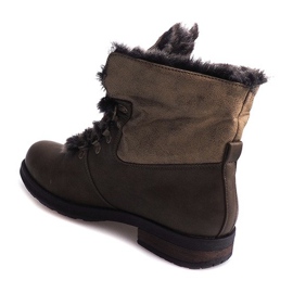 Warm Boots Jodhpur boots Fur X467 Green multicolored 1