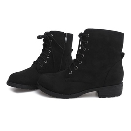 Suede Booties Jodhpur boots B768 BLACK 2