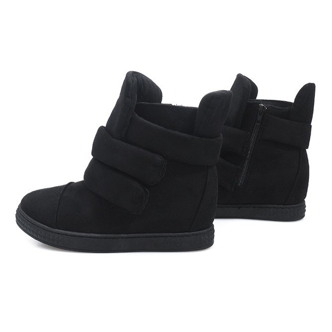 Wedge Sneakers With Velcro 86-149 Black 1