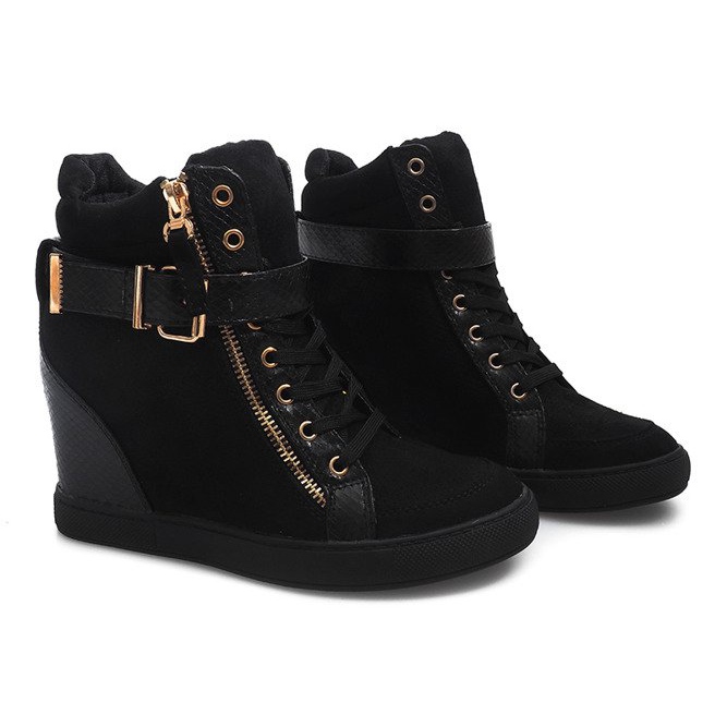 Wedge Sneakers 100-769 Black 2