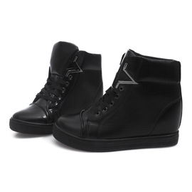 Wedge Sneakers 2932-1 Black 1