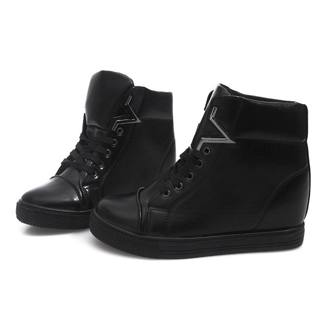Wedge Sneakers 2932-1 Black 1