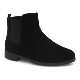 Suede Booties Jodhpur FC-P07 Black 1