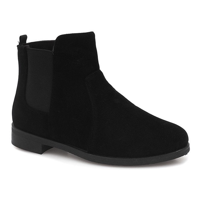 Suede Booties Jodhpur FC-P07 Black 1