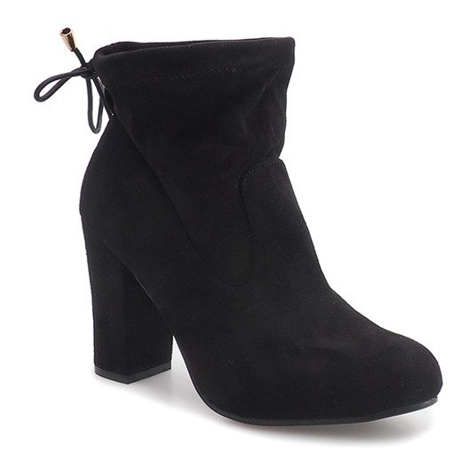 Suede Booties On A Bar 99-240 Black 1