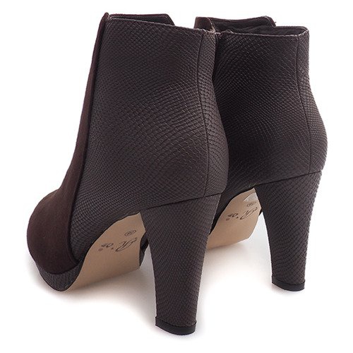 Warm boots on a heel 1163B-GA Brown 2