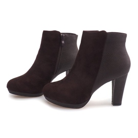 Warm boots on a heel 1163B-GA Brown 1