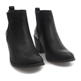 Boots On Heel With Elastic JA3090 Black 1