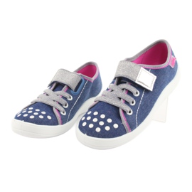 Befado children's shoes 251Y109 jeans navy blue pink grey 3