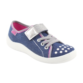 Befado children's shoes 251Y109 jeans navy blue pink grey 1