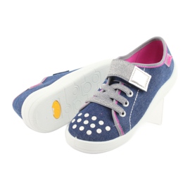 Befado children's shoes 251Y109 jeans navy blue pink grey 5