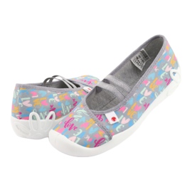 Befado children's shoes 116Y261 blue pink grey green yellow 4