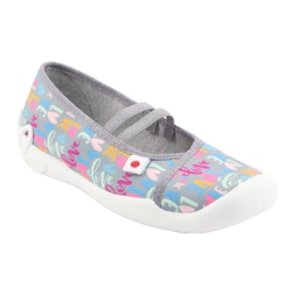 Befado children's shoes 116Y261 blue pink grey green yellow 1