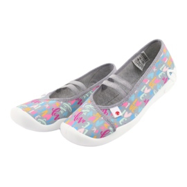 Befado children's shoes 116Y261 blue pink grey green yellow 3