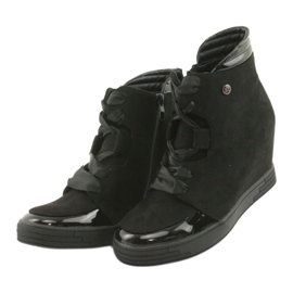 Sergio Leone Booties Sneakers With A Bow With A Zipper black 3
