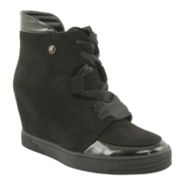 Sergio Leone Booties Sneakers With A Bow With A Zipper black 1