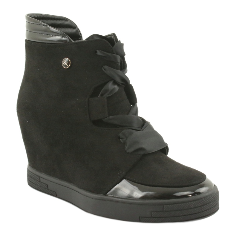 Sergio Leone Booties Sneakers With A Bow With A Zipper black 1