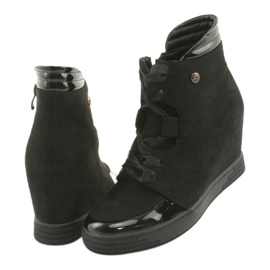 Sergio Leone Booties Sneakers With A Bow With A Zipper black 4