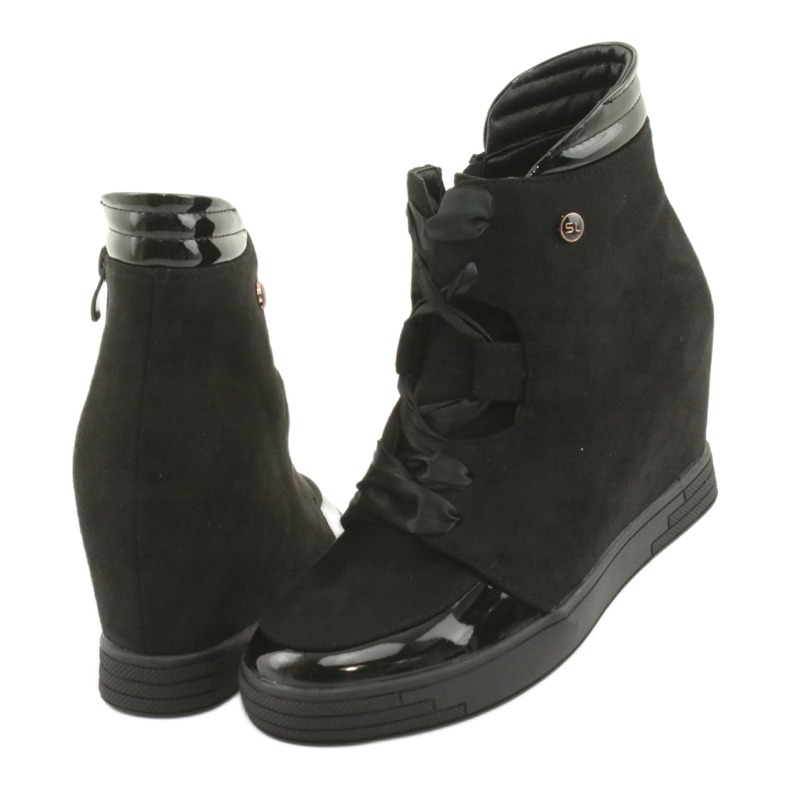 Sergio Leone Booties Sneakers With A Bow With A Zipper black 4