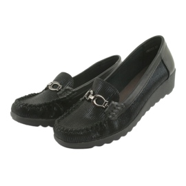 Black Moccasins wedge Sergio Leone PB223 3