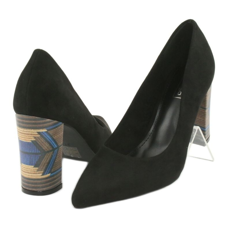 Suede pumps Filippo 1103 black 4