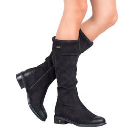 VINCEZA suede boots black 1